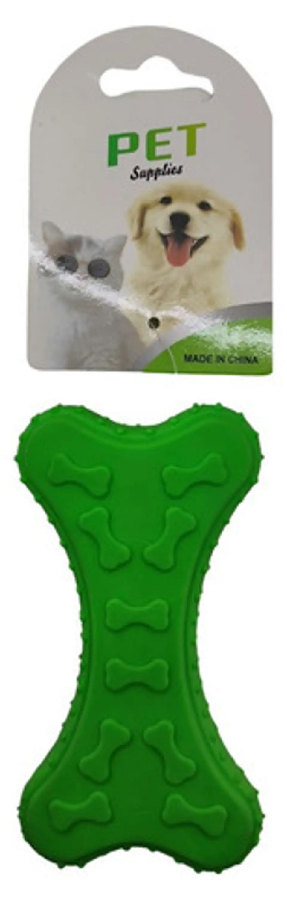 Juguete Para Mascotas Mazugi Hueso Con Púas Mediano Goma Multicolor 3