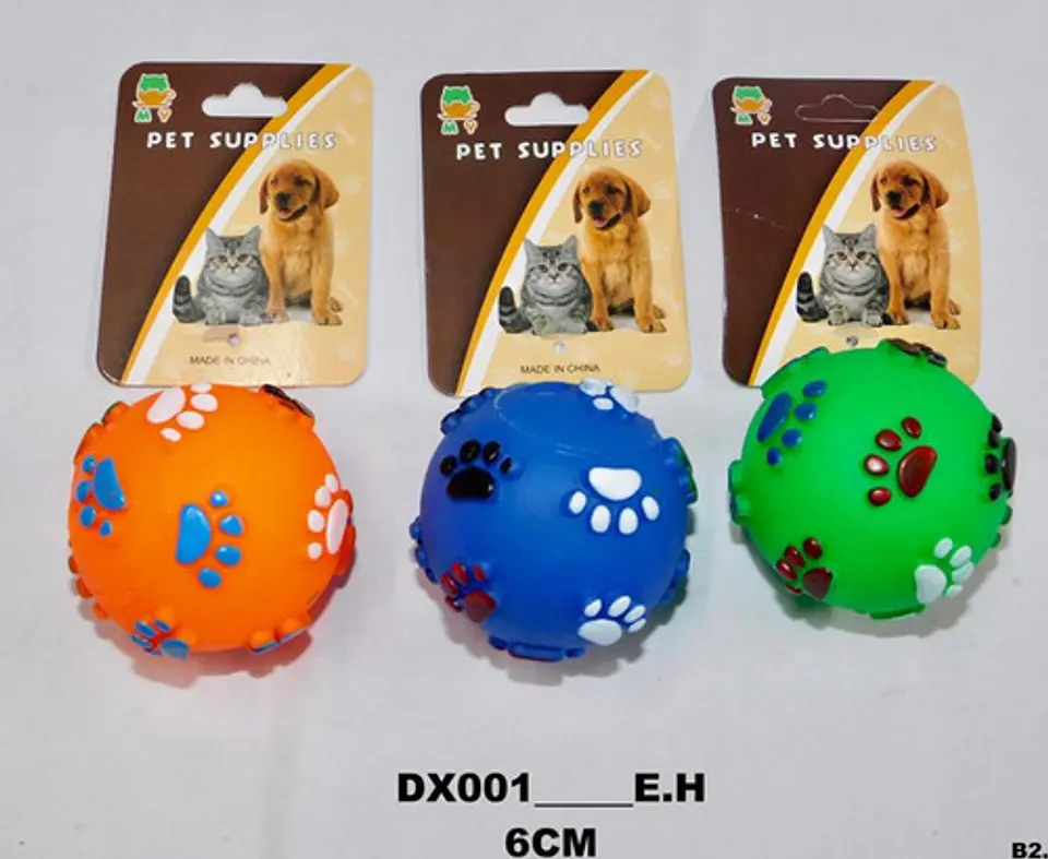 Juguete Para Mascotas Pelota Chillona Pequeña Huellas 4