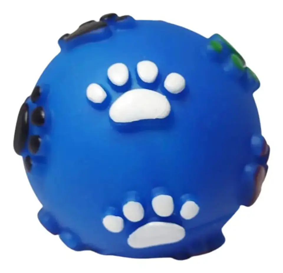 Juguete Para Mascotas Pelota Chillona Pequeña Huellas 6
