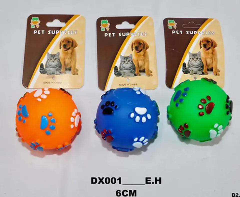Juguete Para Mascotas Pelota Chillona Pequeña Huellas 8