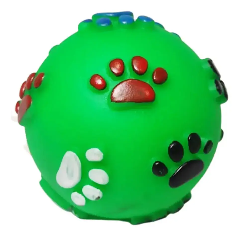 Juguete Para Mascotas Pelota Chillona Pequeña Huellas 11