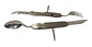 Navaja Suiza Cuchara Tenedor Cuchillo Saca Corcho Destapador - Miniatura 3
