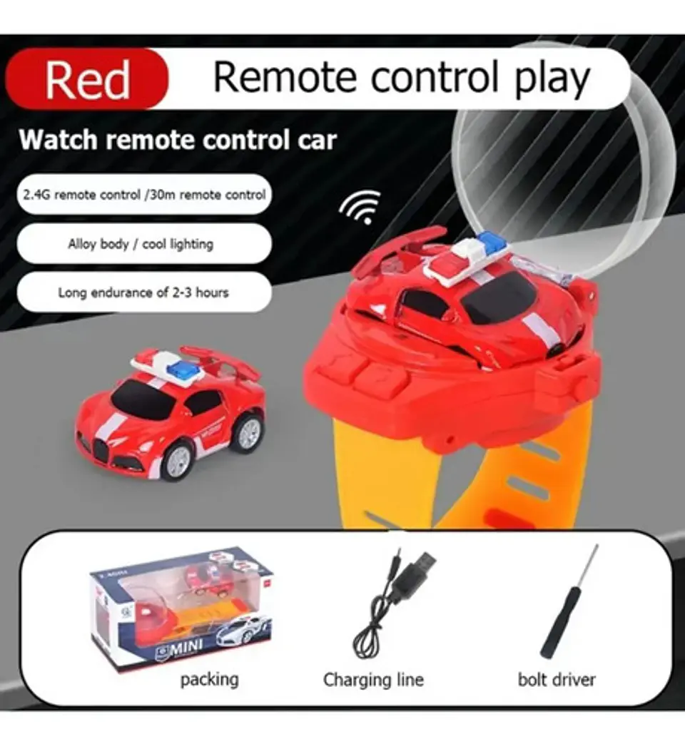 Reloj Carro Control Remoto Juguete Para Niños Auto 3