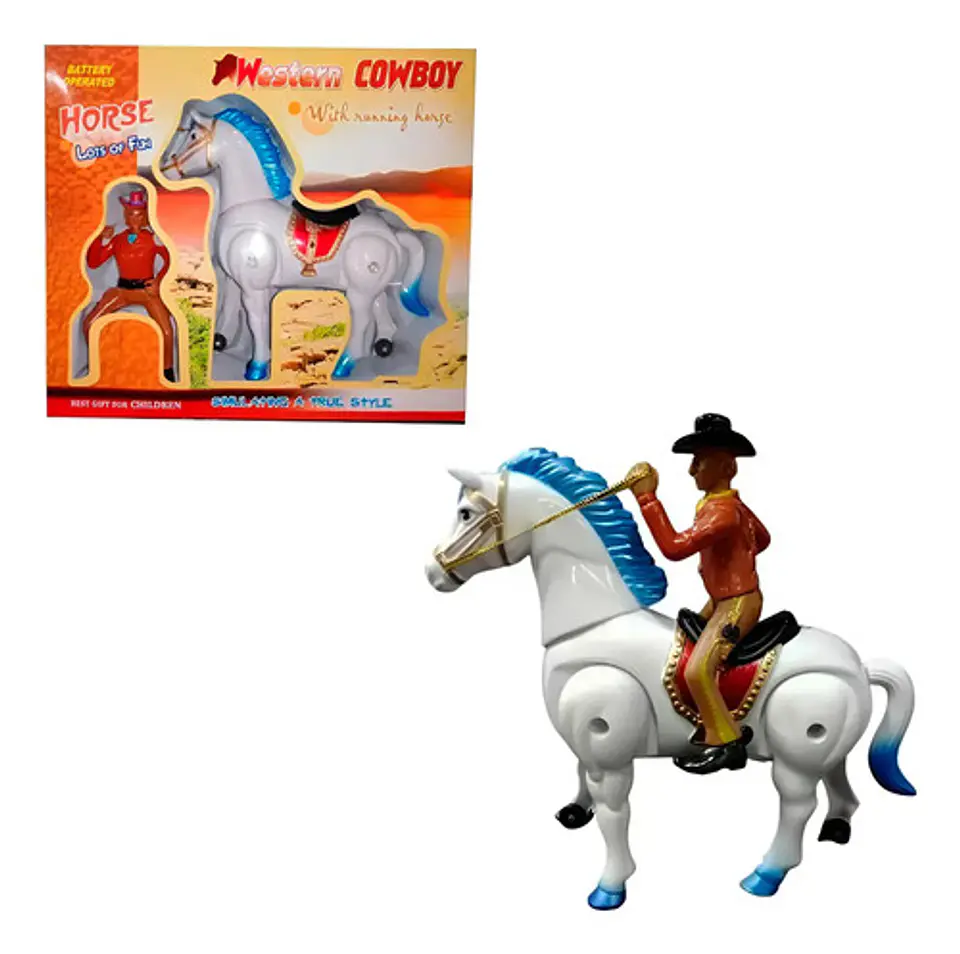 Caballo Mas Jinete  Trotador Juguete Sonidos Y Galope 1