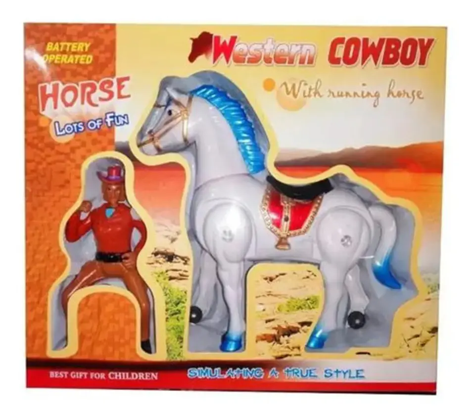 Caballo Mas Jinete  Trotador Juguete Sonidos Y Galope 3