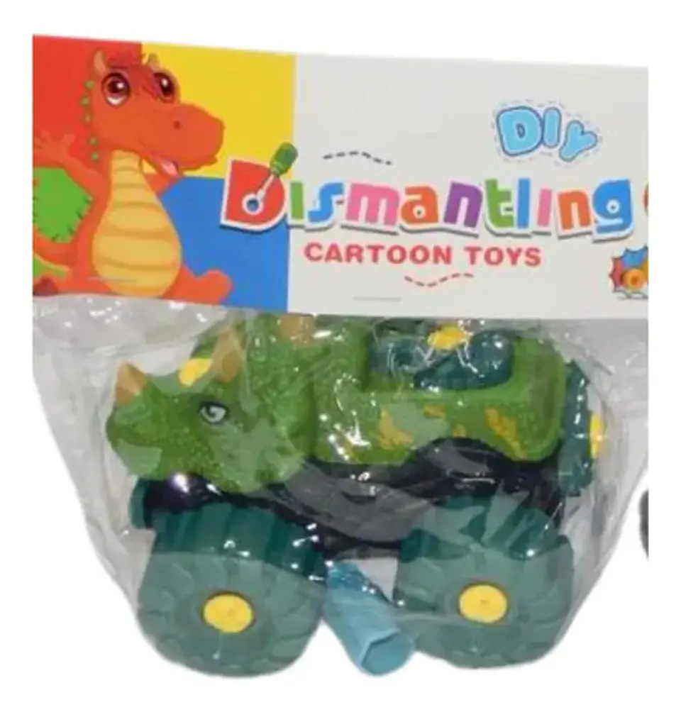 Carro Dinosaurio Desarmable De Impulso Juguete Didáctico  2