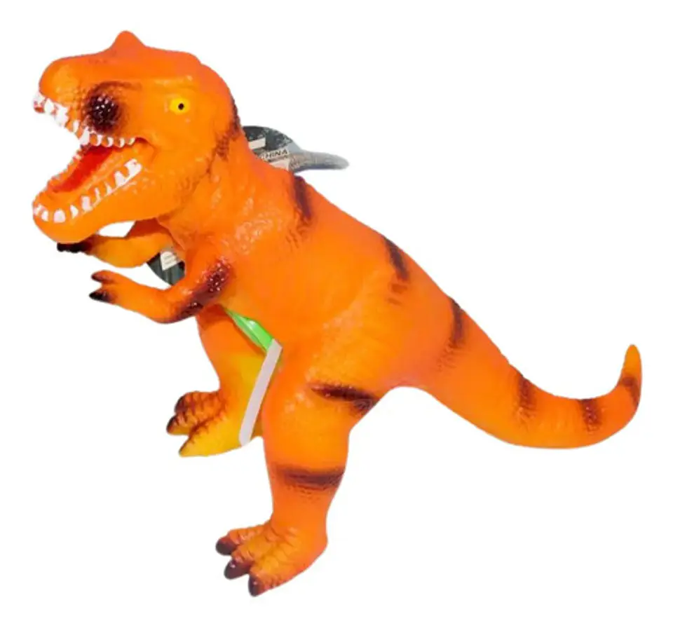 Juguete Tiranosaurio  Rex Dinosaurio En Caucho Con Sonido  1
