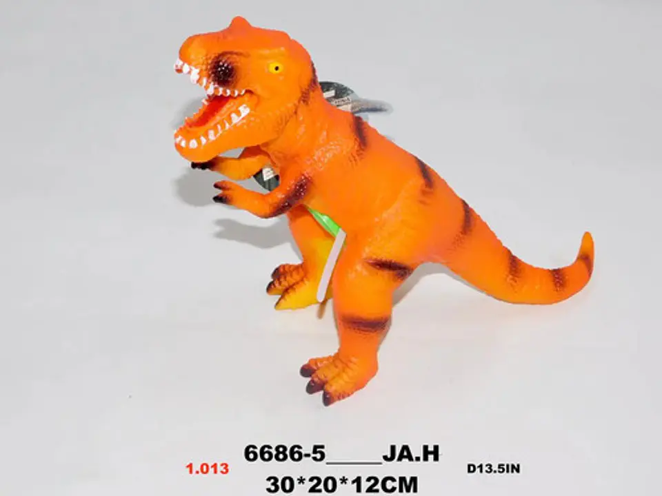 Juguete Tiranosaurio  Rex Dinosaurio En Caucho Con Sonido  3