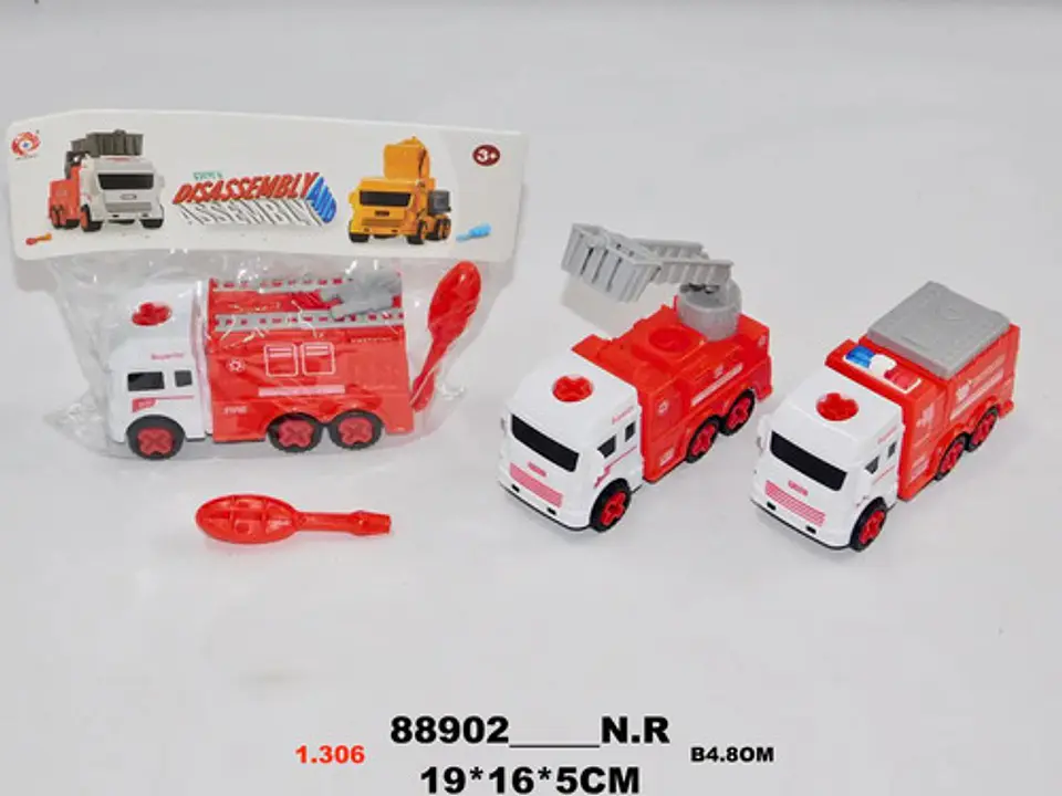 Camión Rescate Bomberos Carro Juguetes  Niños X1 Und  19cm 4