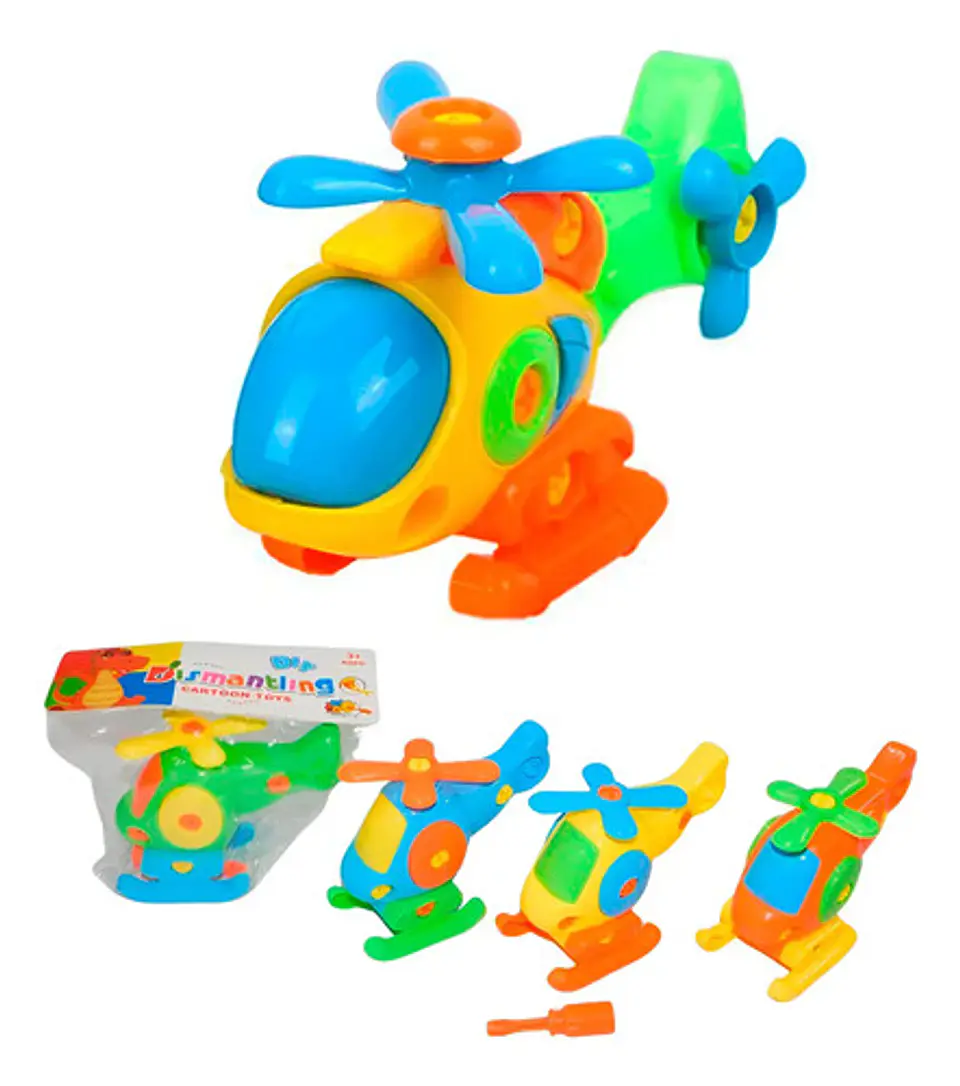 Helicóptero Juguete Didáctico Desarmable  Juego Bloques  1