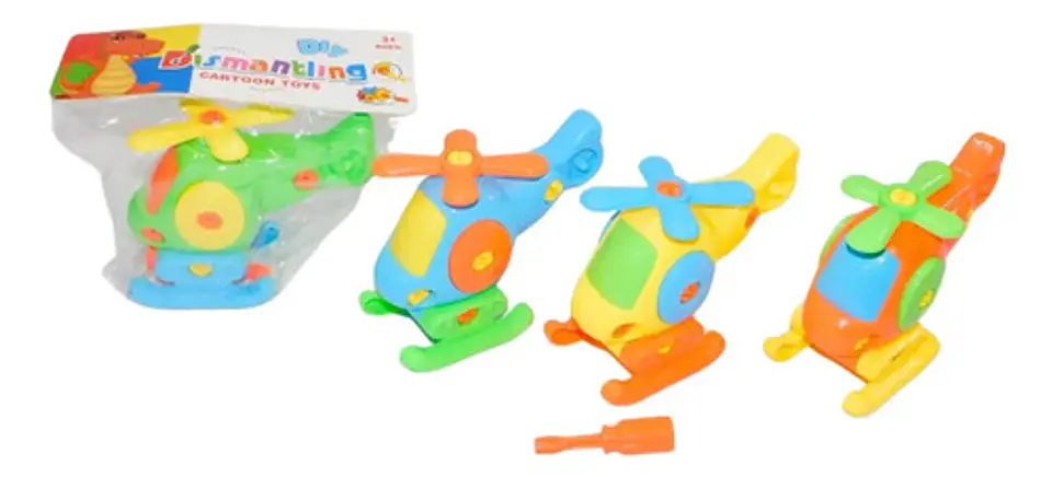 Helicóptero Juguete Didáctico Desarmable  Juego Bloques  2