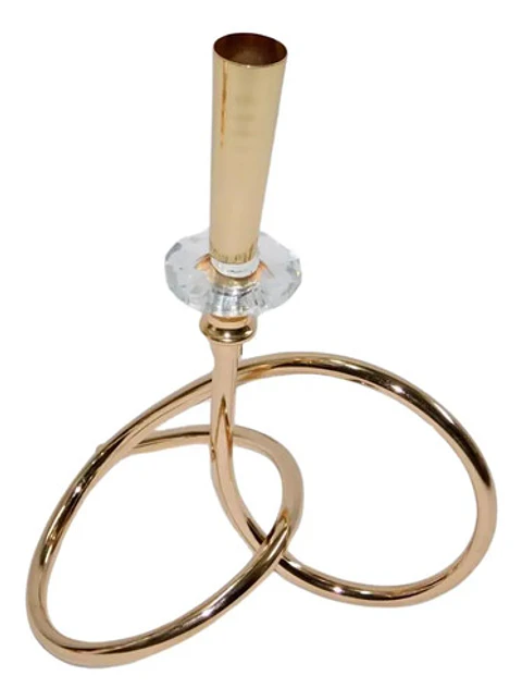 Candelabro Estilo Porta Velas Veladora Cirio Vela 26cm Luz 