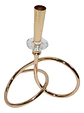 Candelabro Estilo Porta Velas Veladora Cirio Vela 26cm Luz  - Miniatura 1
