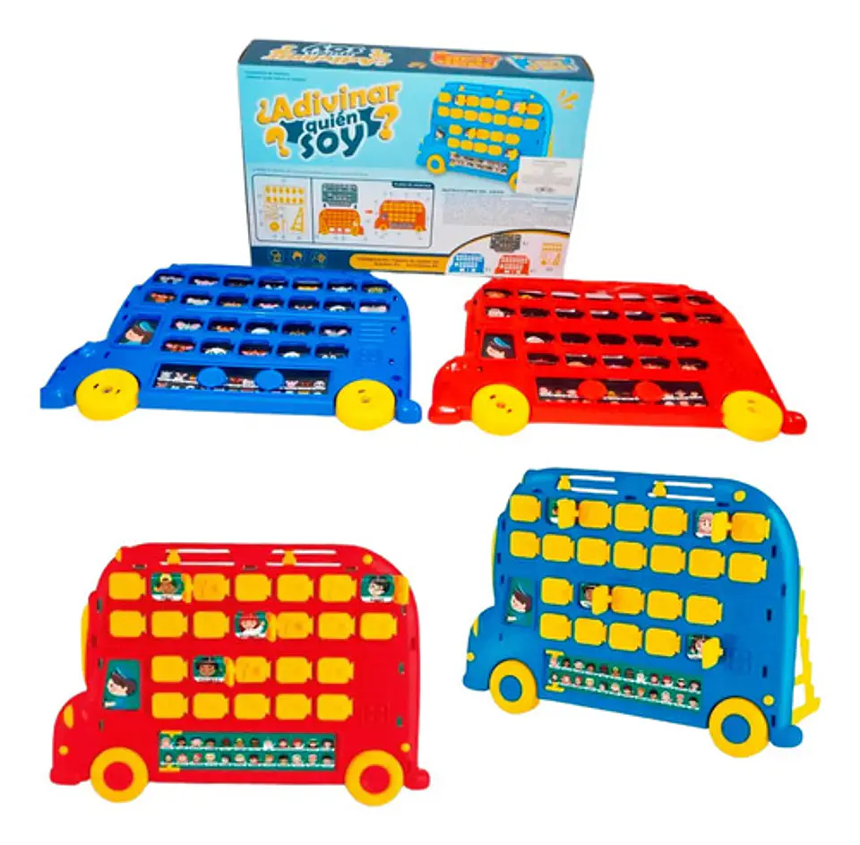 Bus Juguete Para Niños Adivinar Quien Soy Juego De Mesa  1