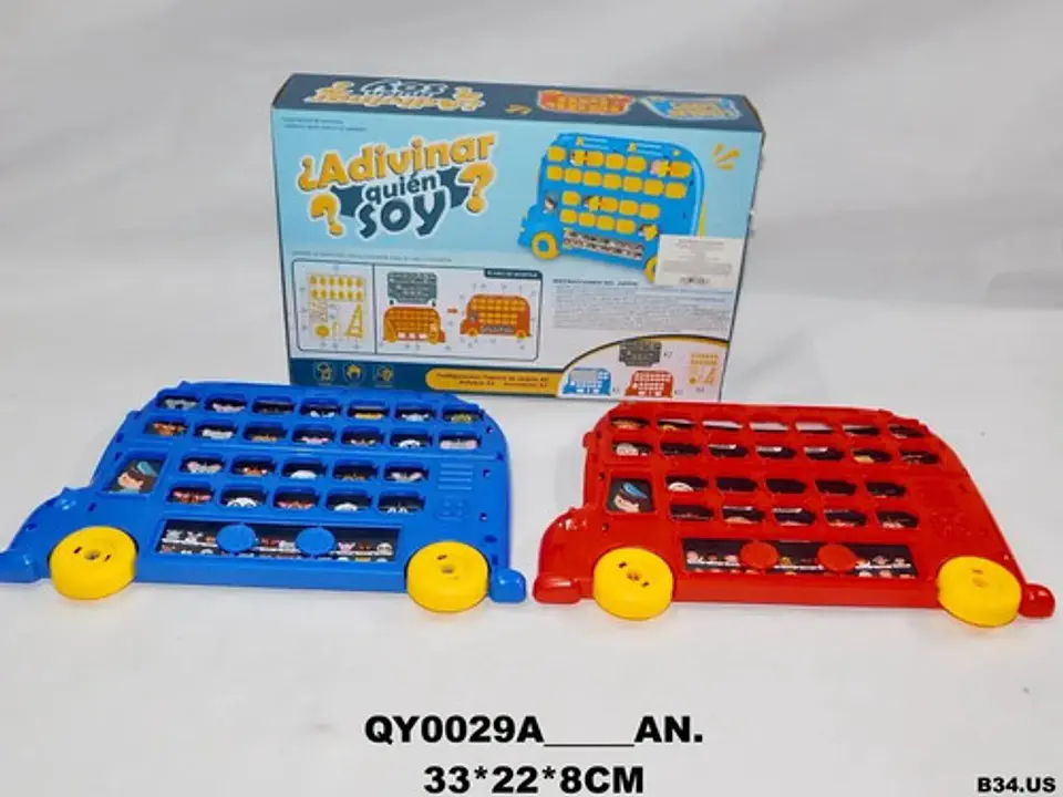 Bus Juguete Para Niños Adivinar Quien Soy Juego De Mesa  2