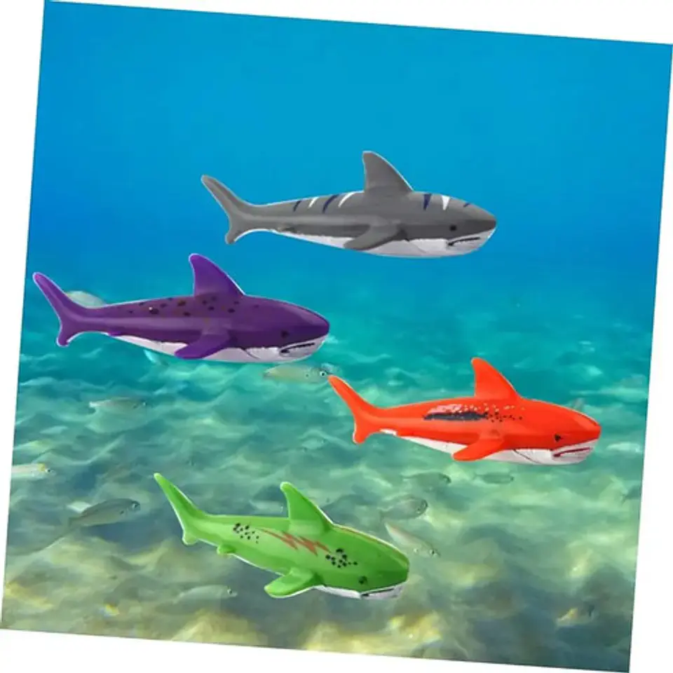 Juguete Buceo Piscina Glide Shark Throw Tiburón Bajo El Agua 6