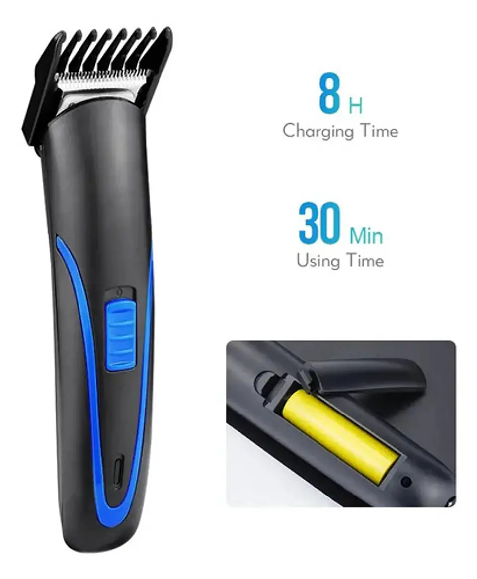 Cortadora De Pelo Recargable Hombres Máquina  Corte Barbero 2