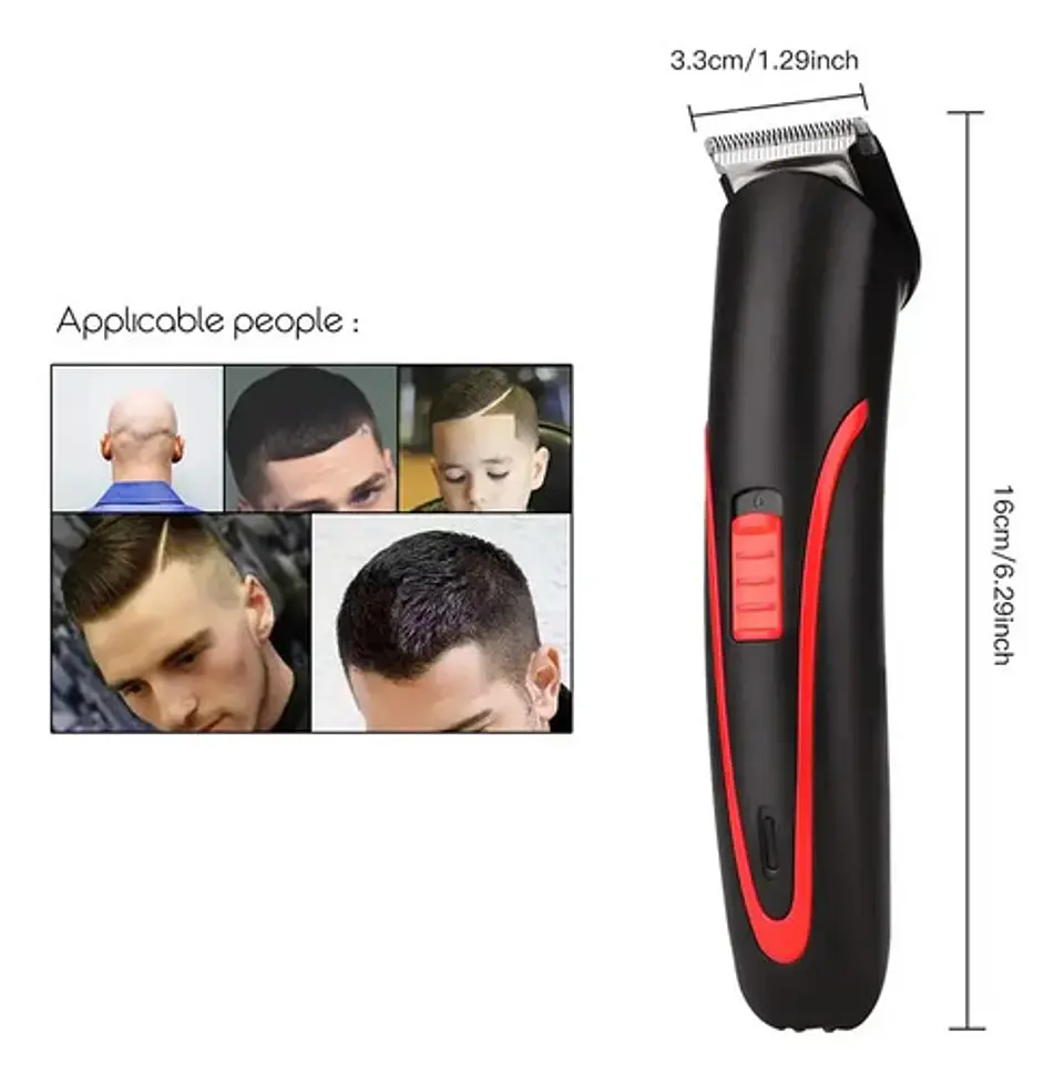 Cortadora De Pelo Recargable Hombres Máquina  Corte Barbero 4