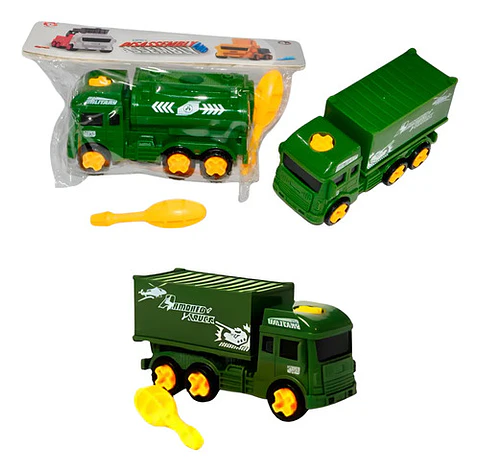 Camión Carro Tanque Juguete Didáctico Desarmable Bloques X1