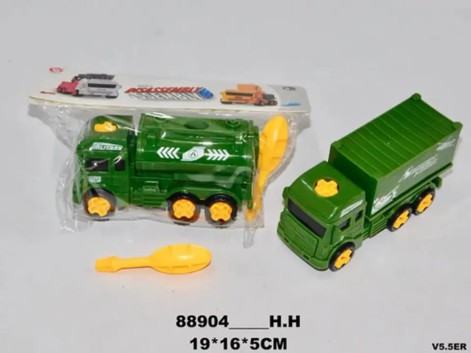 Camión Carro Tanque Juguete Didáctico Desarmable Bloques X1 3