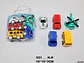 Kit Bus Camiones Helicóptero X5 Didácticos Juguetes Carros  - Miniatura 2