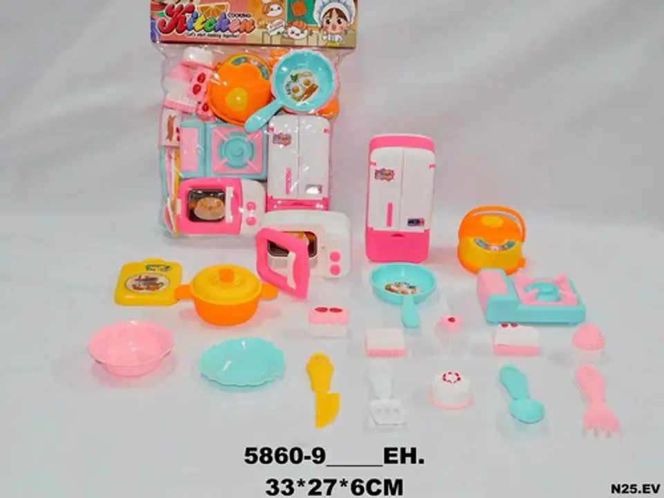 Kit Juguete Niños Nevera Cubiertos  Microondas Losa Ollas   2