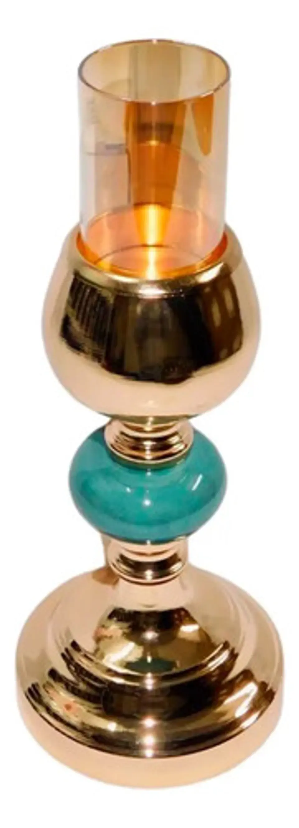 Candelabro Veladora Cirio Velones 28cm Luz Led Porta Velas  1