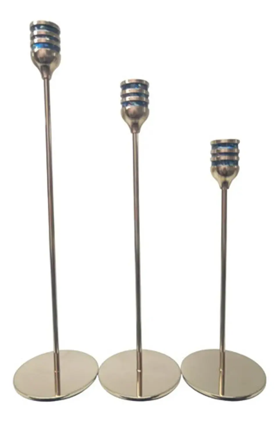 Candelabros Por 3 Und 37 Cm Veladora Cirio Velones Vela  1
