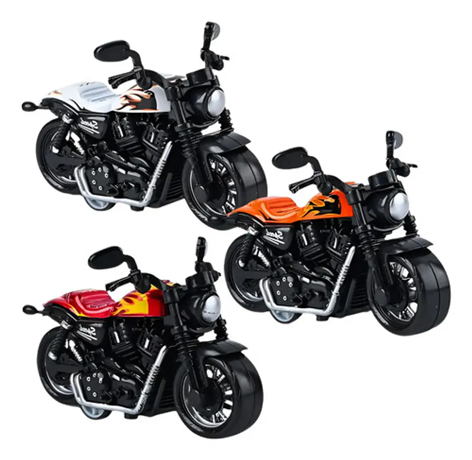 Motocicleta Moto De Juguete Con Luces Y Sonido Alloy  1