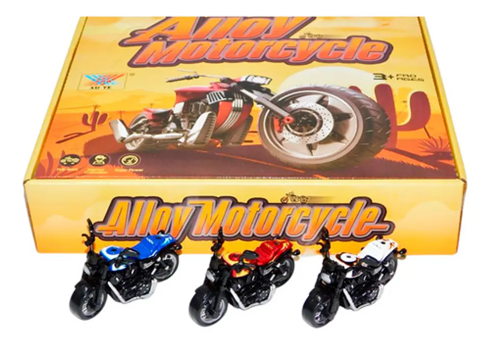 Motocicleta Moto De Juguete Con Luces Y Sonido Alloy  3