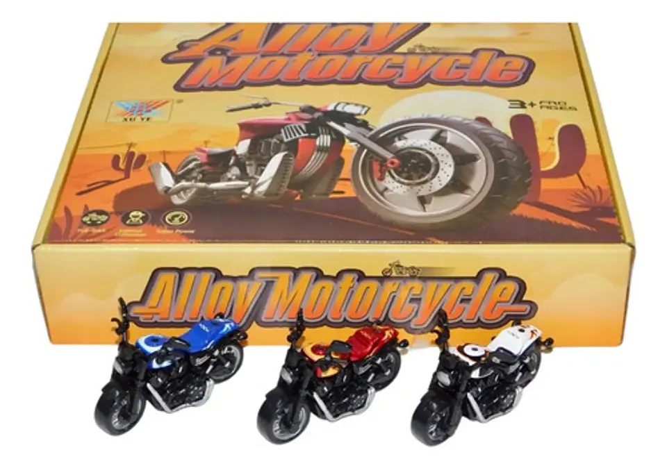 Motocicleta Moto De Juguete Con Luces Y Sonido Alloy  6