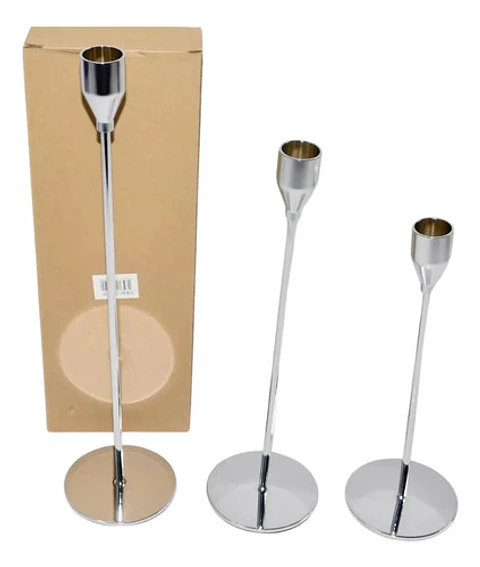Candelabros  X3 Und 32-27- 22cm Veladora Cirio Velones Vela 