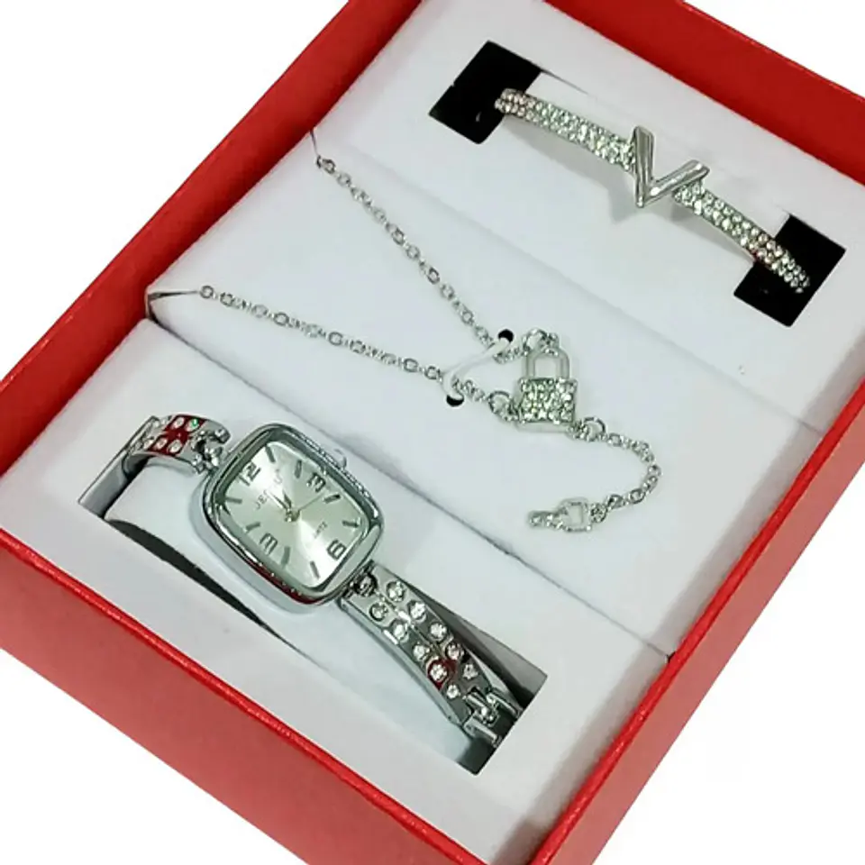 Juego De Pulsera Y Reloj De Cadena Para Mujer Dama Regalo  1