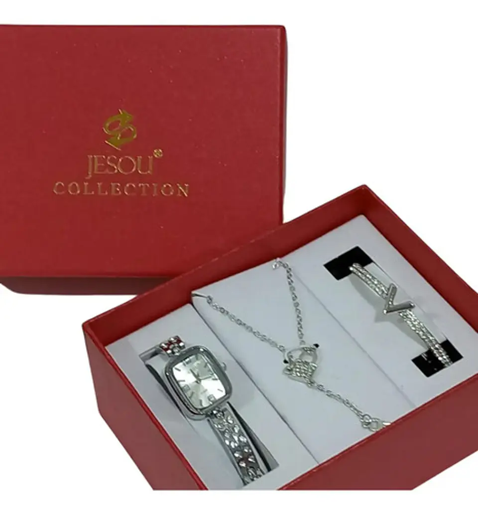 Juego De Pulsera Y Reloj De Cadena Para Mujer Dama Regalo  3