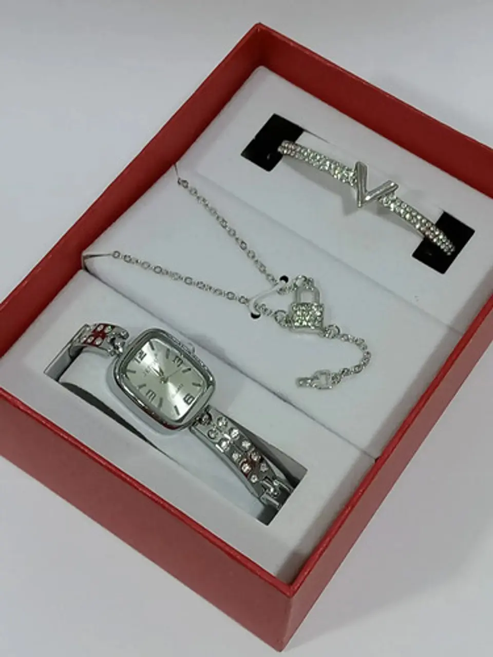 Juego De Pulsera Y Reloj De Cadena Para Mujer Dama Regalo  4