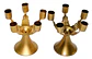 Candelabro Decorativo Para Cinco Velas Dorado Vela  - Miniatura 2