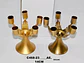Candelabro Decorativo Para Cinco Velas Dorado Vela  - Miniatura 3
