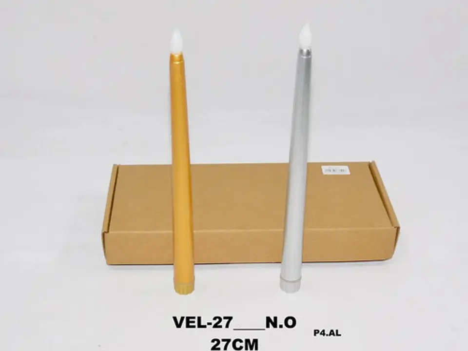 Veladora Cirio Velones Vela 27cm  Luz Led  2