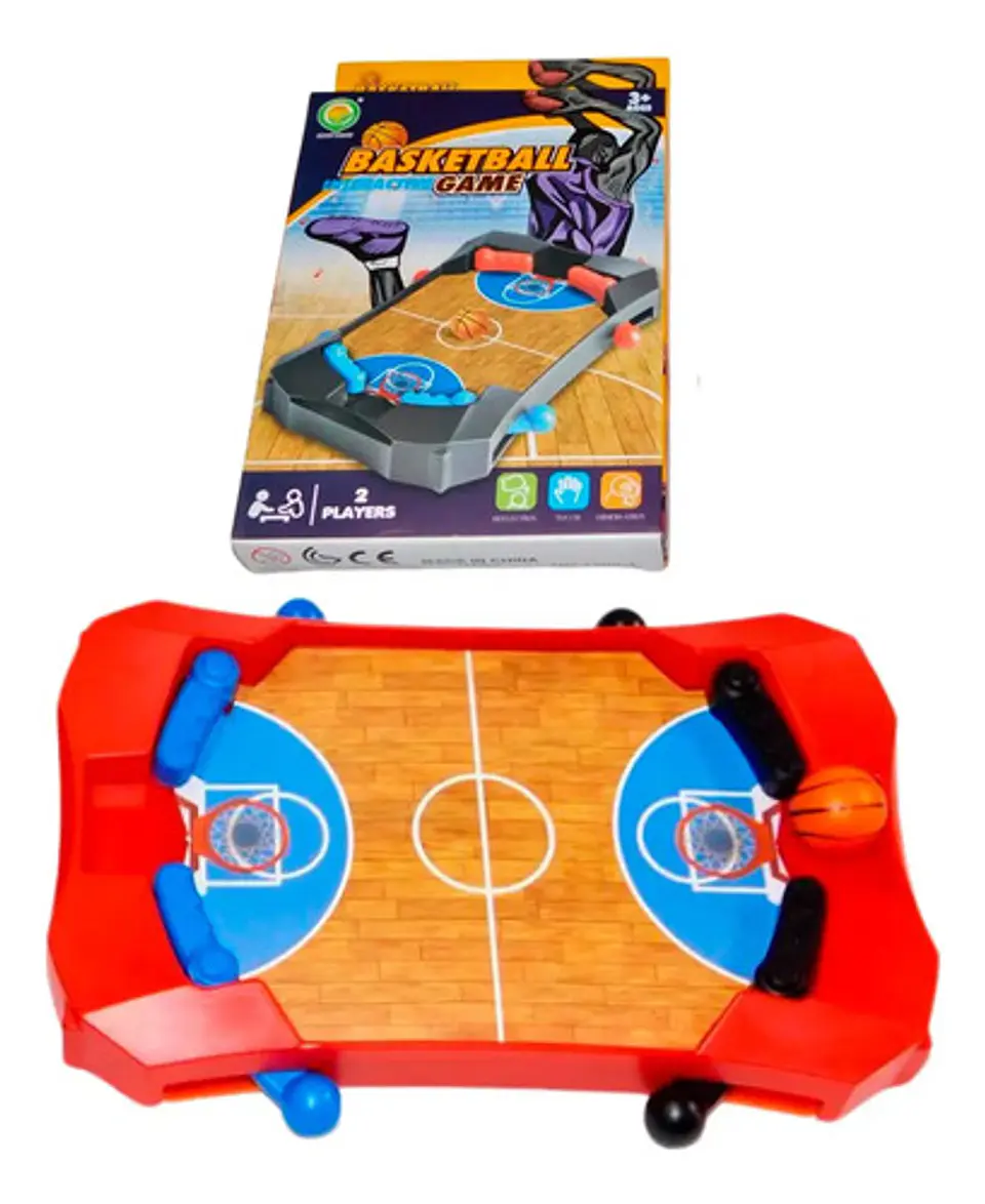 Mini Juego De Mesa Basketball Game 2 Jugadores Portátil Balo 1