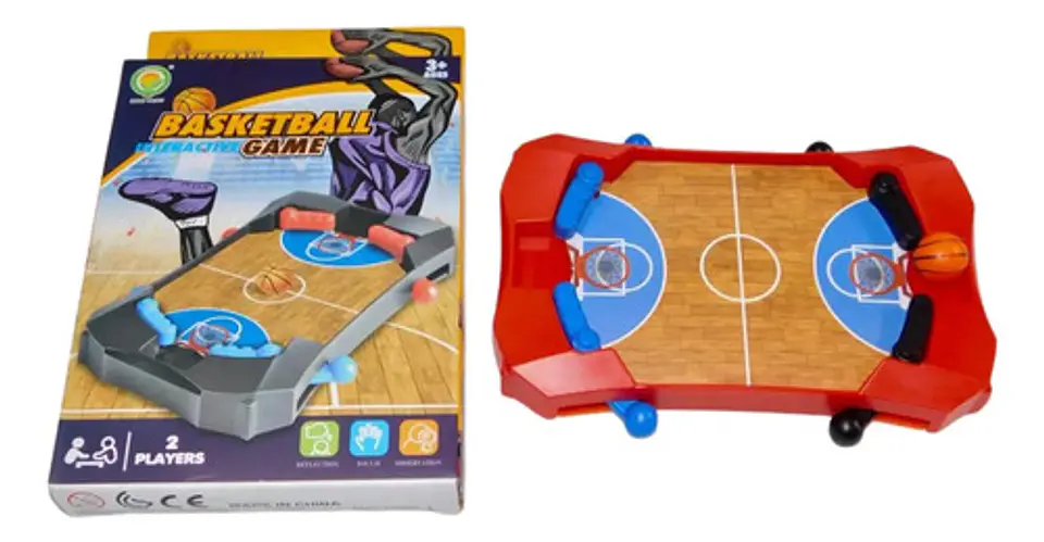 Mini Juego De Mesa Basketball Game 2 Jugadores Portátil Balo 2