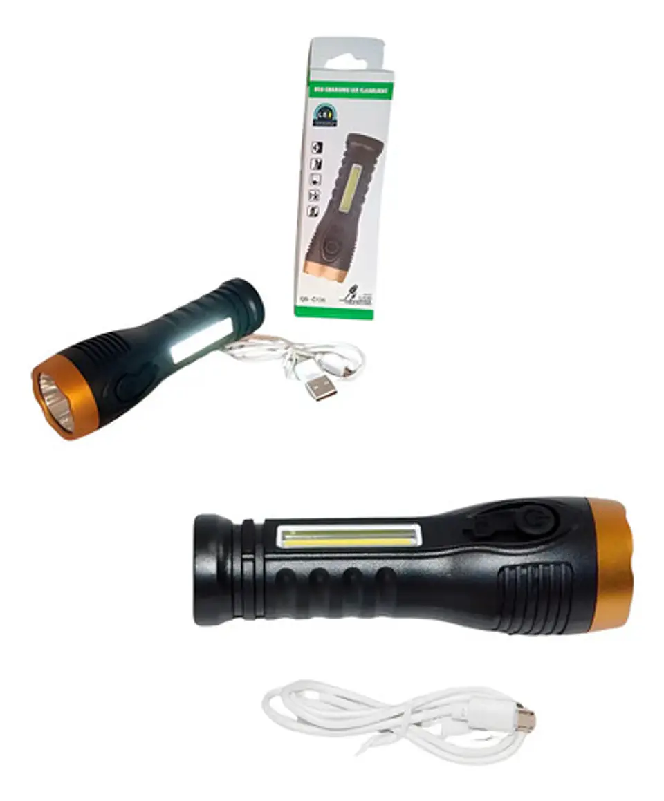 Mini Linterna De Mano Recargable Portátil De 20 W  1