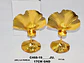 Candelabros Pareja Metálicos 17 Cm Vela Centro De Mesa Hoja  - Miniatura 2
