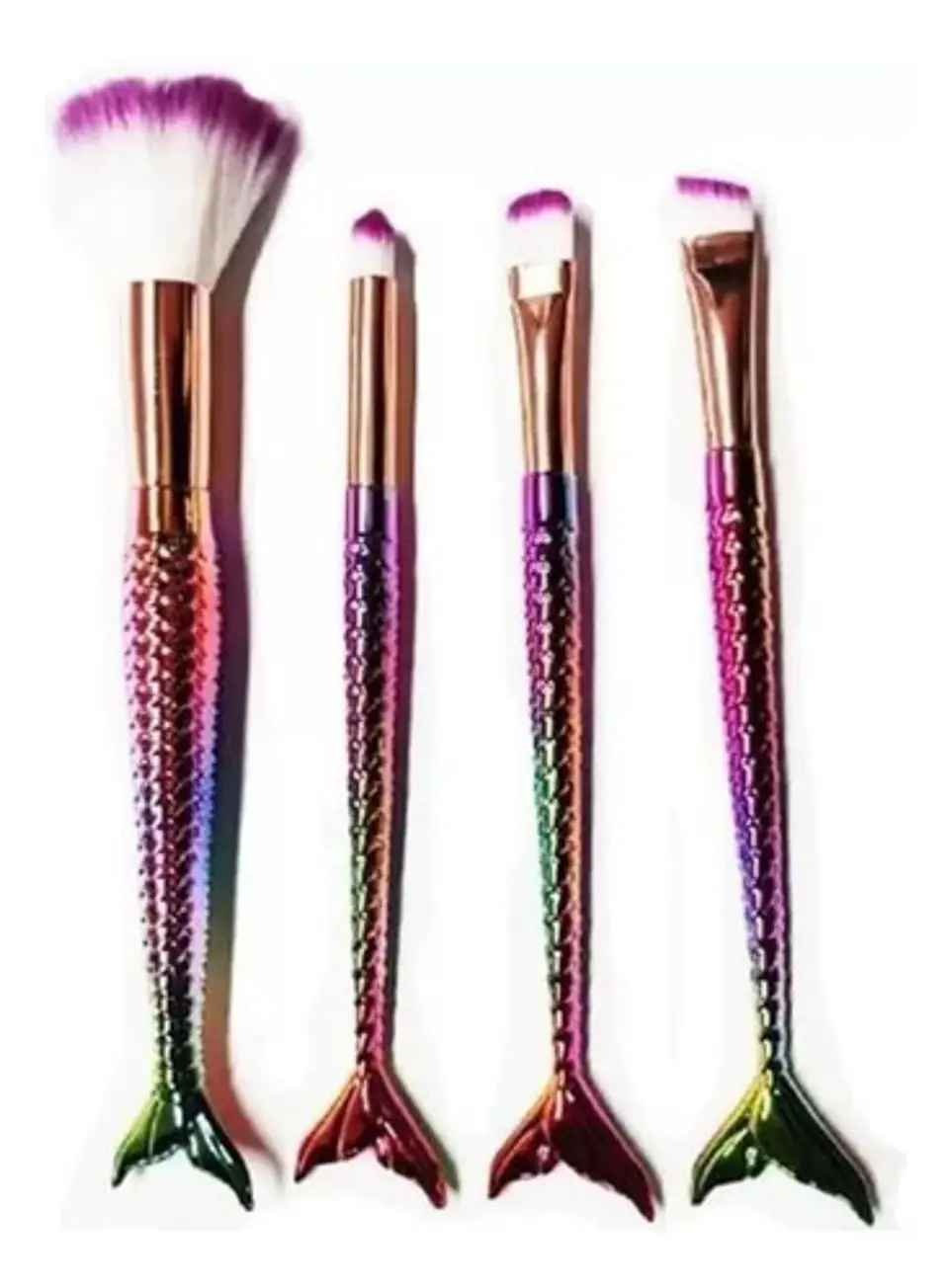 Set Brocha Pincel Sirena Set Maquillaje X 4 Und Mujer Dama  4
