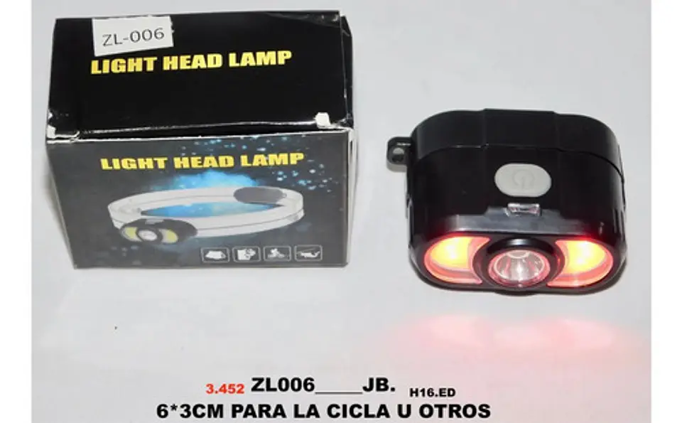 Linterna Portátil Frontal Recargable Luz Led Camping Minera 6