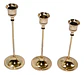 Candelabros  X3 Und 21-18-16 Cm Veladora Cirio Velones Vela  - Miniatura 1