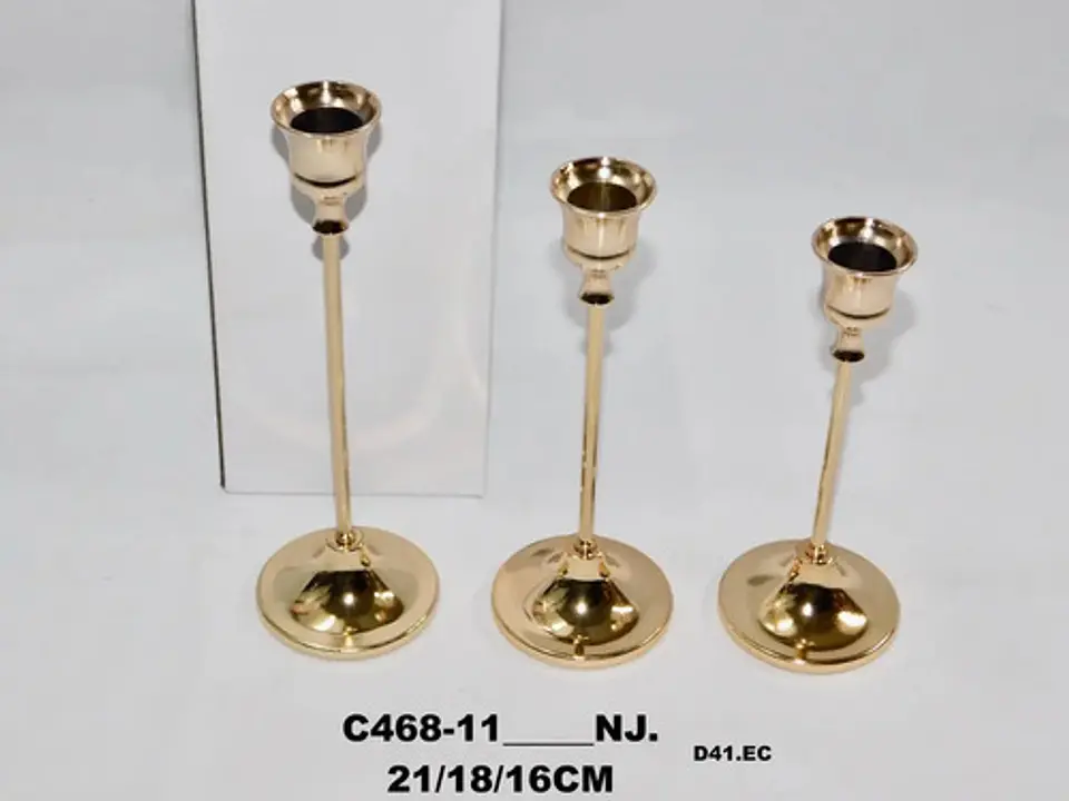 Candelabros  X3 Und 21-18-16 Cm Veladora Cirio Velones Vela  2