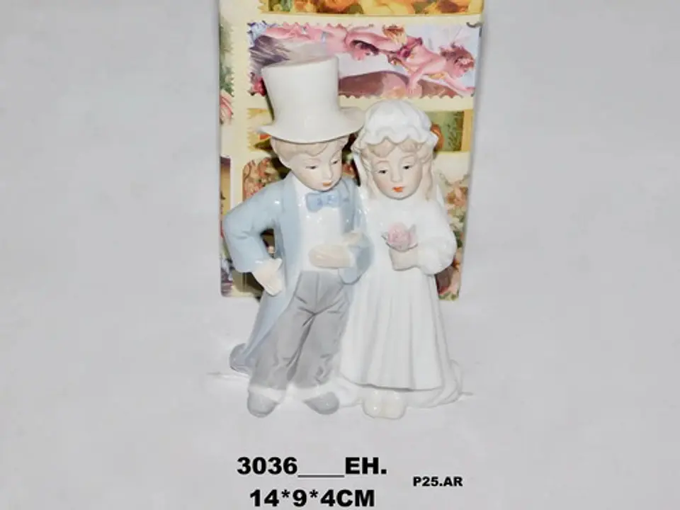 Pareja Casados Centro Mesa Estatuas Decoración Ponqués  3