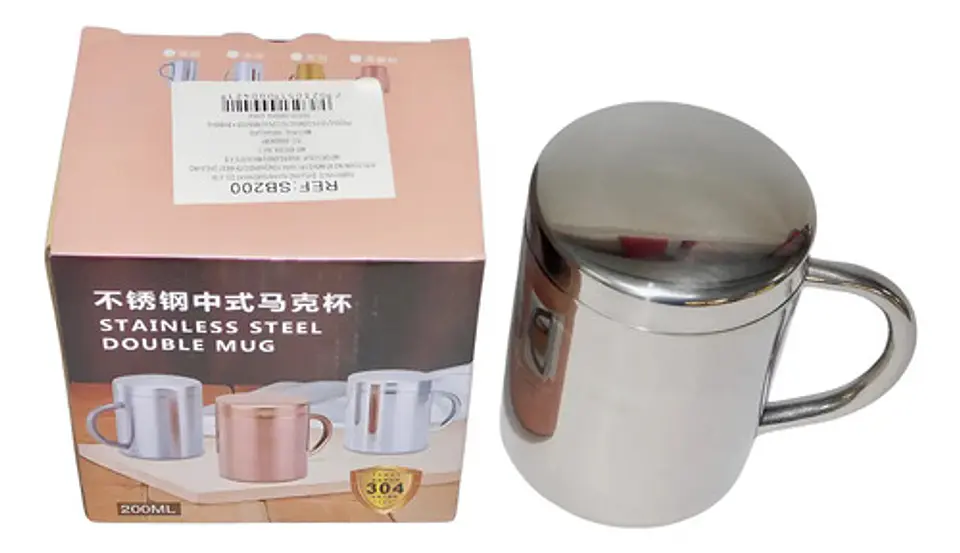 Pocillo Acero Inoxidable Vaso Tapa 400ml Utensilios Cocina 1