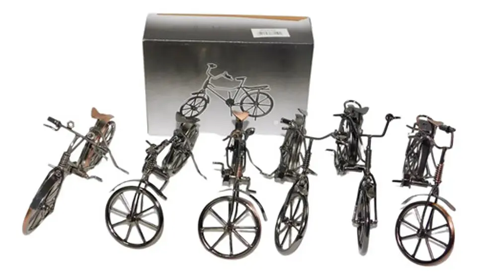 Estatua Bicicleta Escultura Decoración Adorno 3