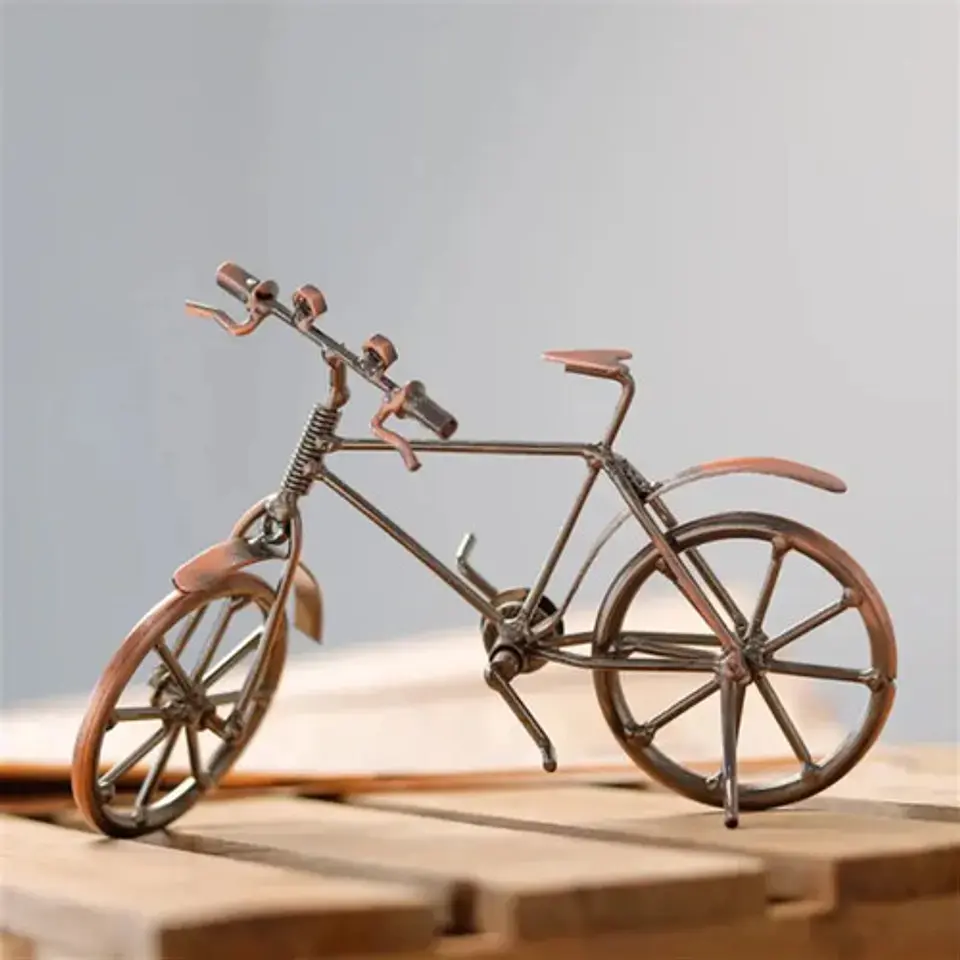 Estatua Bicicleta Escultura Decoración Adorno 5